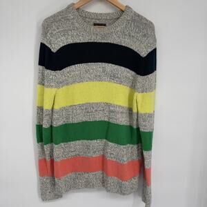 American Eagle Sweater Women’s Large Y2K 90’s Striped Cotton Colorful